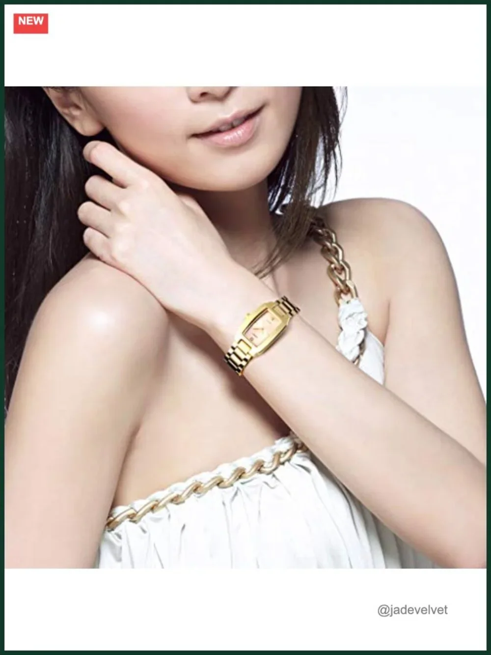 Women's Dainty Slim Square Analog Wrist Watch Waterproof Stainless Steel